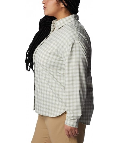 Women's Silver Ridge Utility Patterned Long Sleeve Shirt White/Peak Plaid $31.63 Blouses