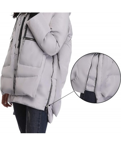 Women's Winter Thickened Down Jackets Long Down Coats Warm Parka with Hood Army Green $21.15 Jackets