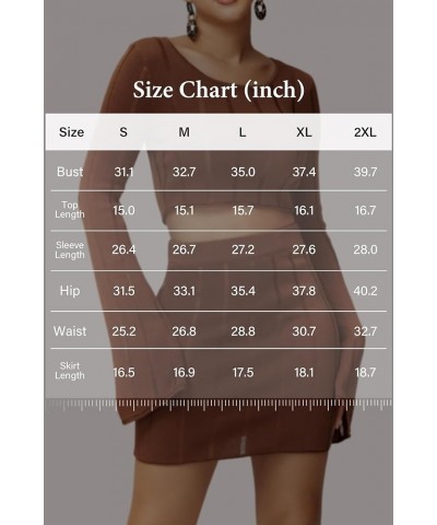 Sexy Bodycon 2 Piece Outfits for Women Night Out Dresses with Knit Long Bell Sleeve Casual Outfits Dress Orange $11.59 Suits