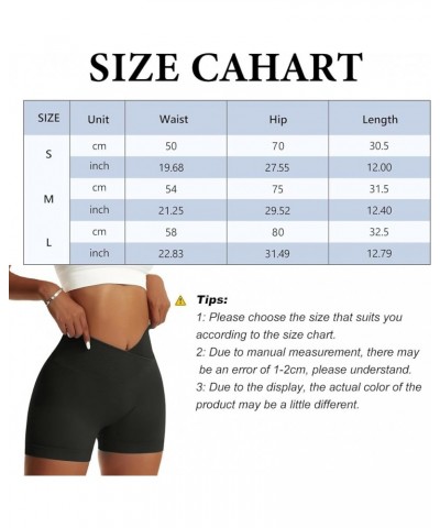 Women's Gym Shorts V Cross High Waisted Yoga Shorts Push Up Booty Scrunch Elastic Athletic Workout Biker Shorts Black+green $...