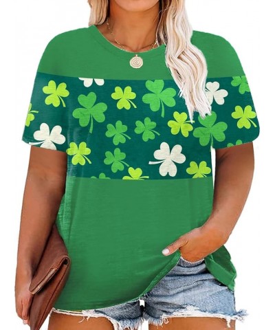 Plus-Size-St-Patricks-Day Shirt for Women Short Sleeve V Neck Tops Casual Summer Tunics Tee XL-4XL 30_sp010 $13.64 T-Shirts