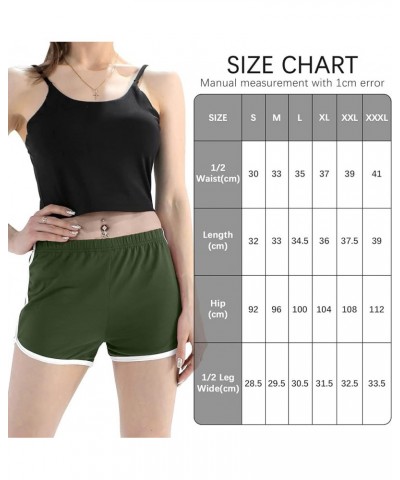 Women's Cotton Shorts Gym Shorts Yoga Shorts Summer Running Active Shorts Dance Elastic Shorts, Pack of 2 Black, Army Green $...