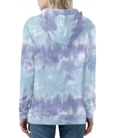 Zip Up Hoodie Women Cute Graphic Print Pockets Hooded Sweater Long Sleeve Athletic Hoodies Coats Blue Purple Tie Dye $19.88 H...