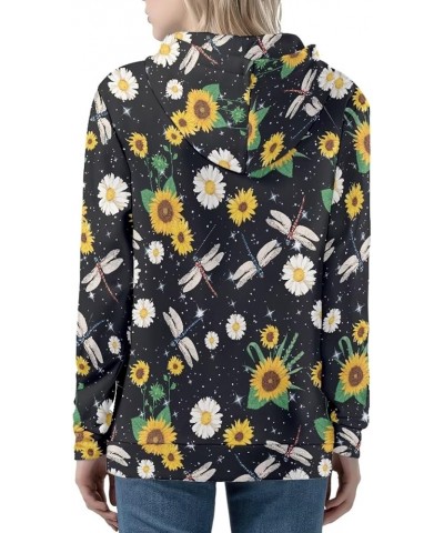 Casual Hoodie for Women Zipper Hooded Sweatshirt Pullover with Pocket Stylish Sunflower Daisy $21.44 Hoodies & Sweatshirts