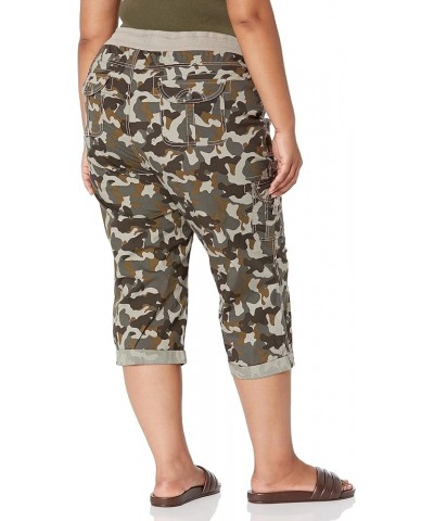 Women's Plus Size Capri Ctn Roll Up Pe Camo $12.76 Pants