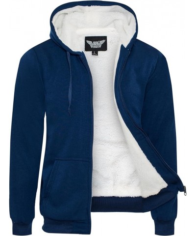 Women's Full Zip Up Fleece Hoodies with Fuzzy Thick White Sherpa Lining Winter Hoodies jackets heavyweight Sweatshirt Navy $1...