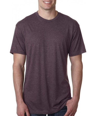 Men's Rib Collar Tri Blend Satin Label T-Shirt Vintage Purple $8.68 T-Shirts