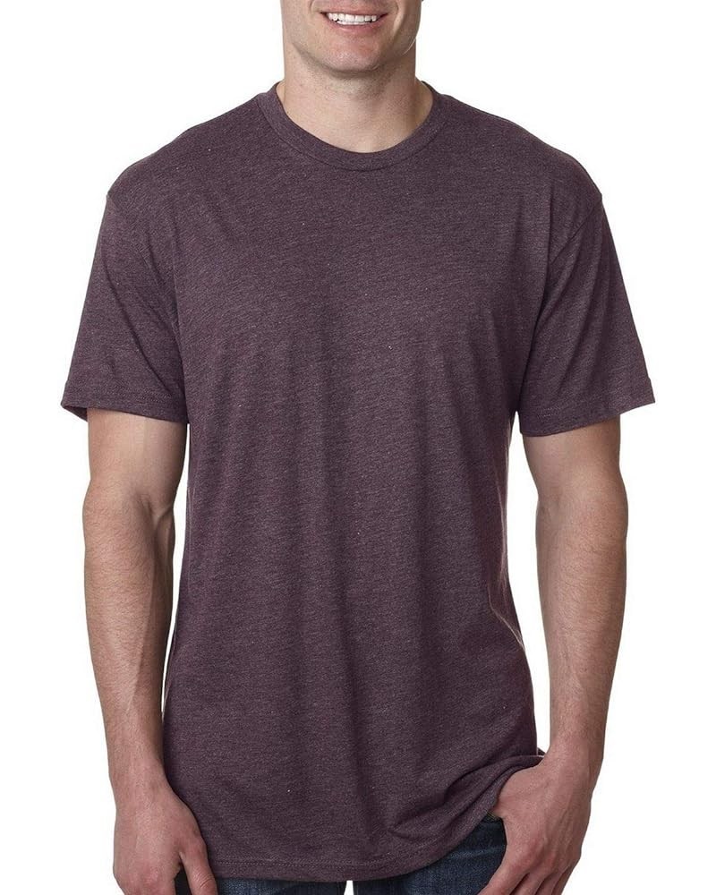 Men's Rib Collar Tri Blend Satin Label T-Shirt Vintage Purple $8.68 T-Shirts