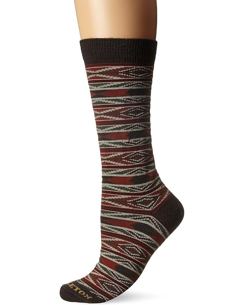 Women's Crew Socks - Wool Blends Rio Canyon - Maroon $17.41 Socks