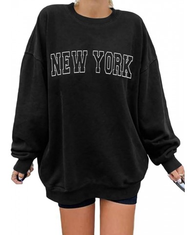 Women's Oversized Sweatshirt Los Angeles California Crewneck Long Sleeve Casual Loose Pullover Tops 57 Black $16.20 Hoodies &...