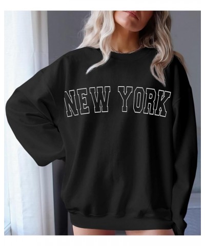 Women's Oversized Sweatshirt Los Angeles California Crewneck Long Sleeve Casual Loose Pullover Tops 57 Black $16.20 Hoodies &...