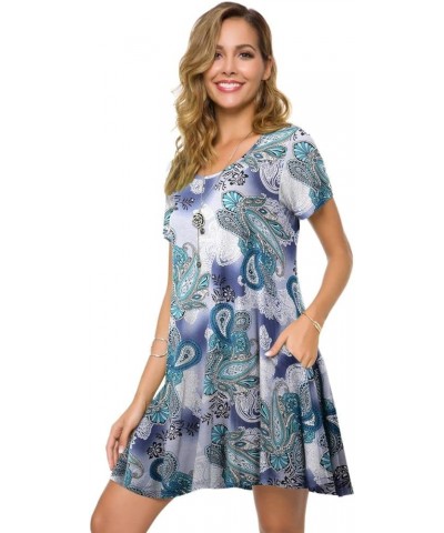 Plus Size Casual T Shirt Dresses for Women Flowy Swing Tunic Dress Pockets Flower18 $13.34 Dresses