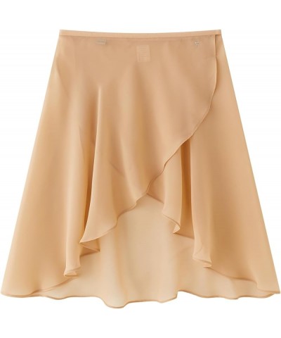 Ballet Skirt for Women Tie-Up One-Piece Skirt Short in The Front and Long in The Back Khaki $13.12 Skirts