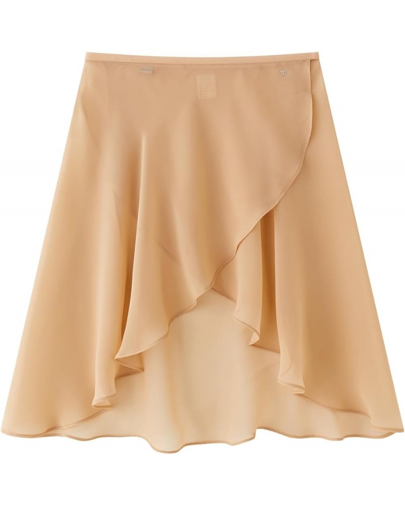 Ballet Skirt for Women Tie-Up One-Piece Skirt Short in The Front and Long in The Back Khaki $13.12 Skirts