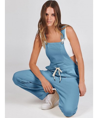 Women's Overalls Jumpsuit Casual Sleeveless Adjustable Tie Straps Drawstring Jumpers Outfits with Pockets Denim Blue $17.22 O...