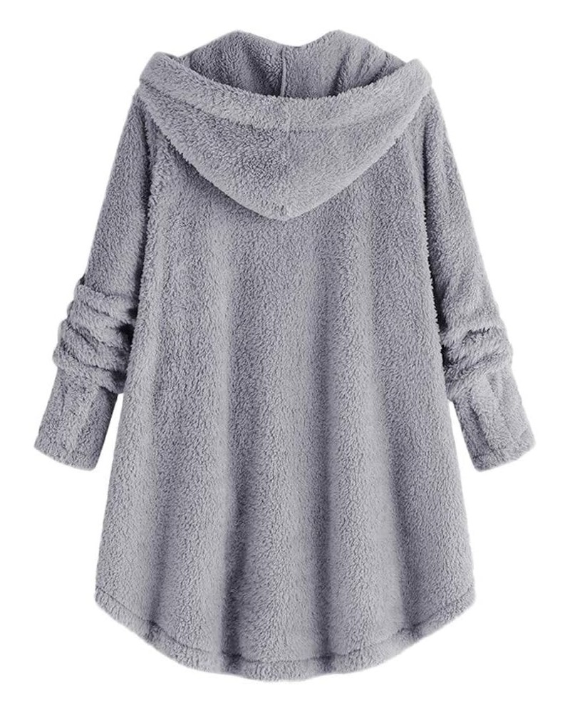 Winter Coats Plus Size Winter Coat Fashion Women Sweater Button Coat Hooded Pullover Tail Women's Cardigan Over Size Sweater ...