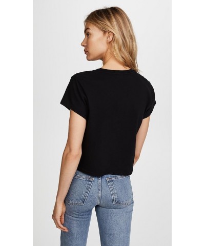 Women's 1950's Boxy Crop Tee Washed Black $46.55 T-Shirts