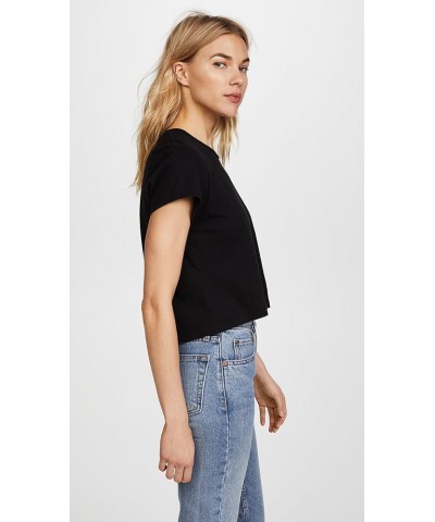 Women's 1950's Boxy Crop Tee Washed Black $46.55 T-Shirts