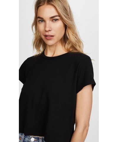 Women's 1950's Boxy Crop Tee Washed Black $46.55 T-Shirts