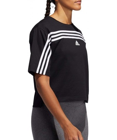 Women's Must Haves Ringer 3-Stripes T-Shirt Black/White $12.75 Activewear