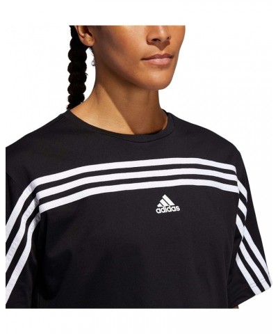 Women's Must Haves Ringer 3-Stripes T-Shirt Black/White $12.75 Activewear