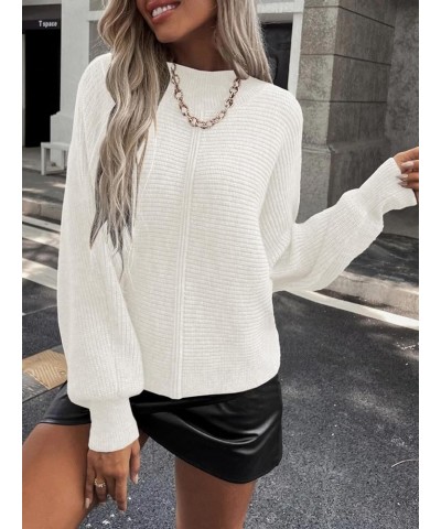 Womens Pullover Sweaters Fall 2023 Trendy Oversized Crewneck Long Batwing Sleeve Tops Cable Rib Knitted Warm Jumpers Beige $1...