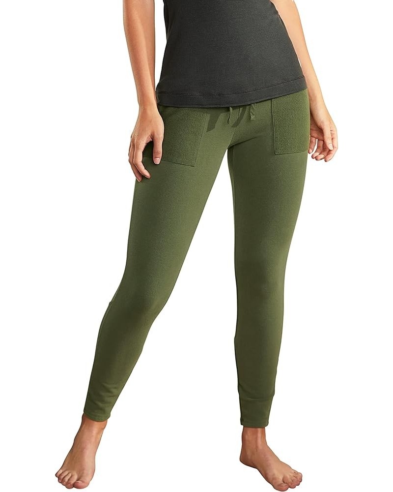 Women's Terry Legging Casual New Olive $21.36 Leggings