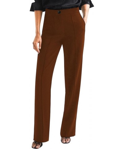 S-XXL 29''31''33''35'' Inseam Womens Bootcut Stretchy Dress Pants Long 33" Inseam Brown $14.74 Pants