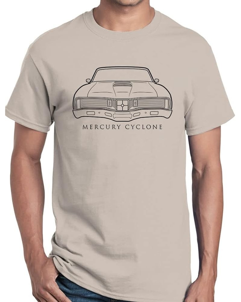 1970 1971 Mercury Cyclone Closed Headlight Front End Design Classic Print Tshirt Sand $10.50 T-Shirts