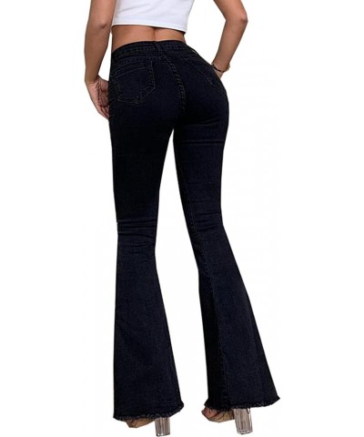 Low Rise Flare Pants for Women Bell Bottom Black Bootcut Leggings Y2k O-black $11.59 Leggings