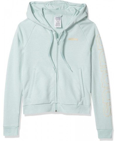 Women's Essentials Hooded Track Jacket Green Tint/Copper Metallic $33.15 Hoodies & Sweatshirts