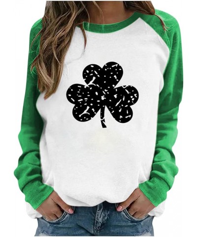 St Patrick's Day Green T Shirts for Women Casual Raglan Sleeve Cute Gnomes Print Pullover Tops Trendy Blouses St Patricks Day...