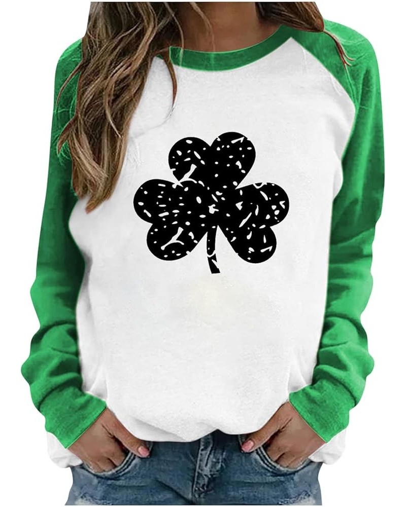 St Patrick's Day Green T Shirts for Women Casual Raglan Sleeve Cute Gnomes Print Pullover Tops Trendy Blouses St Patricks Day...