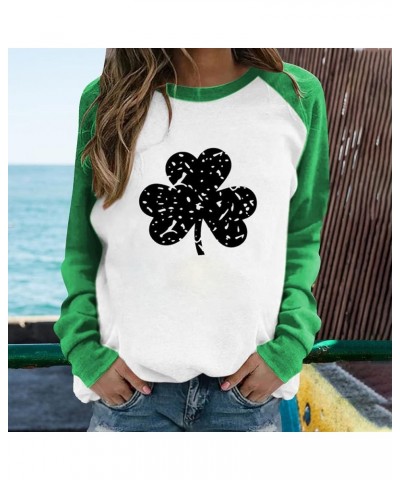 St Patrick's Day Green T Shirts for Women Casual Raglan Sleeve Cute Gnomes Print Pullover Tops Trendy Blouses St Patricks Day...