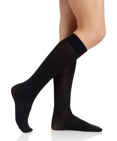 Women's 6523 Opaque Trouser Knee High - 3 Pack Black $7.50 Socks