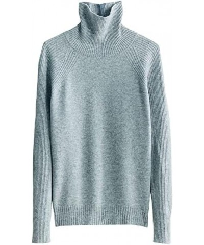 Women's Wool Fall Winter Long Sleeve Warm Soft Knitted Pullover Sweater Tops,Grey,Large X-Large Light Grey $35.73 Sweaters