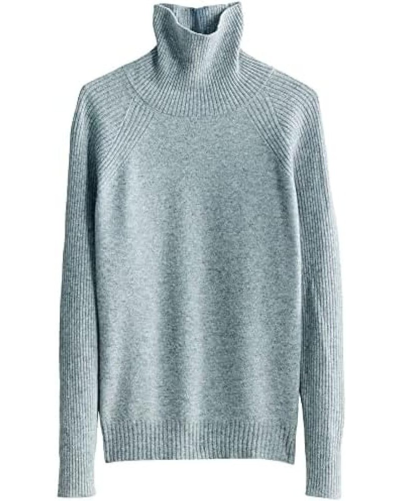 Women's Wool Fall Winter Long Sleeve Warm Soft Knitted Pullover Sweater Tops,Grey,Large X-Large Light Grey $35.73 Sweaters