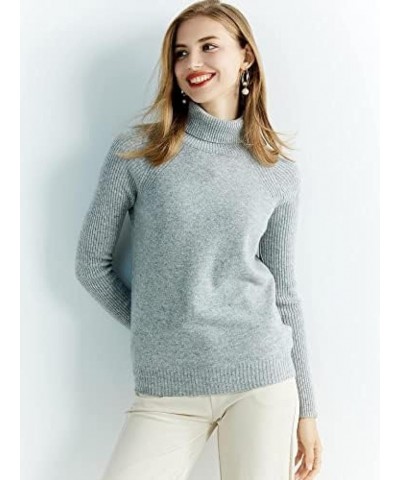 Women's Wool Fall Winter Long Sleeve Warm Soft Knitted Pullover Sweater Tops,Grey,Large X-Large Light Grey $35.73 Sweaters