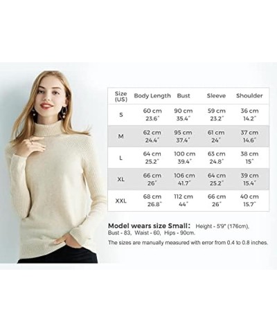 Women's Wool Fall Winter Long Sleeve Warm Soft Knitted Pullover Sweater Tops,Grey,Large X-Large Light Grey $35.73 Sweaters