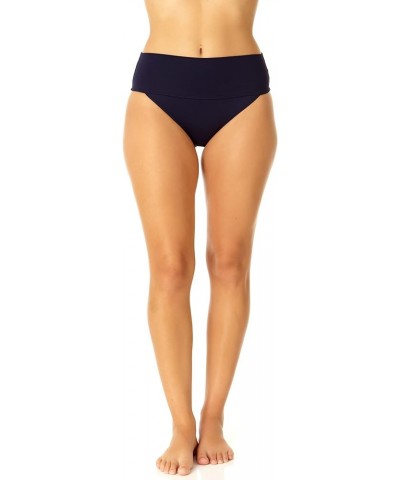 Women's Standard Soft Band High Waist Bottom Navy $19.05 Swimsuits