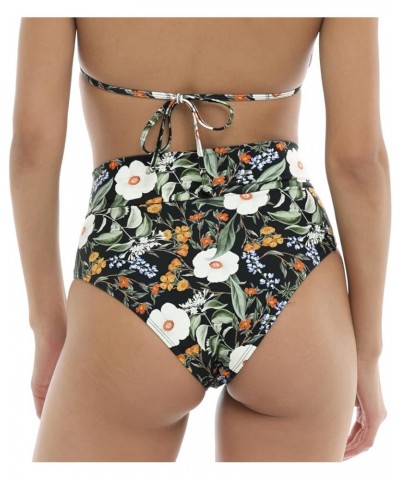 Women's Standard Woodstock High Rise Bikini Bottom Swimsuit Inflorescence Floral $35.24 Swimsuits