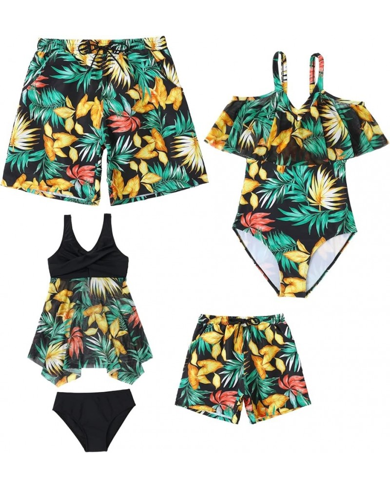 Matching Family Swimsuit Set Mommy and Me High Waisted Bikini Bathing Suit Two Piece V Neck Girls Swimsuit Mom 5 $9.50 Swimsuits