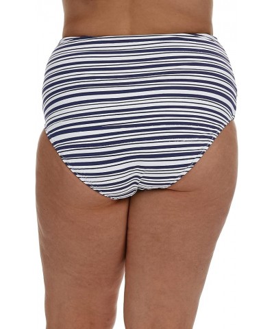 Women's Side Shirred High Waist Swimsuit Bottom Indigo $10.74 Swimsuits