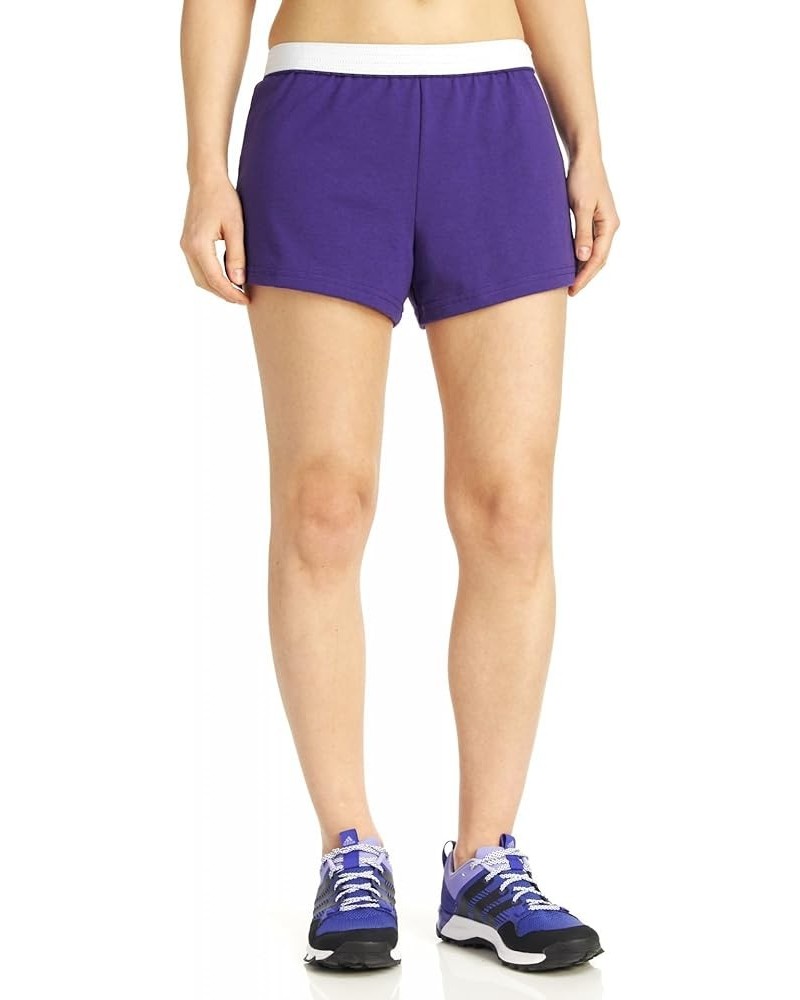 Women's JRS Jer Short V-n Purple $7.55 Activewear