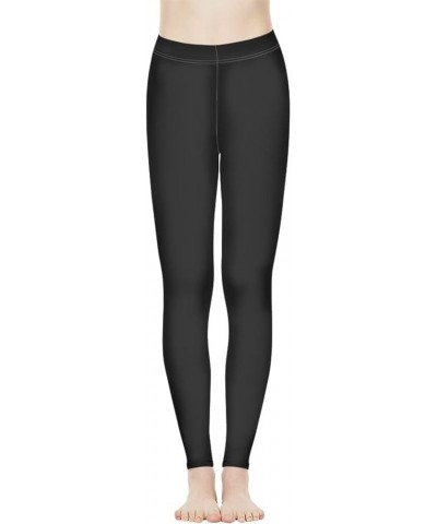 Womens Yoga Pants Soft Comfortable Full Length Leggings High Waist Athletic Workout Tights Solid Black $10.08 Activewear