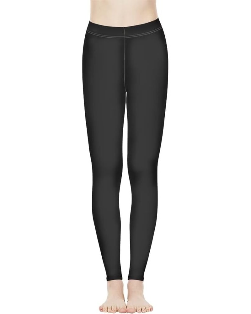 Womens Yoga Pants Soft Comfortable Full Length Leggings High Waist Athletic Workout Tights Solid Black $10.08 Activewear