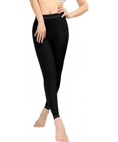 Womens Yoga Pants Soft Comfortable Full Length Leggings High Waist Athletic Workout Tights Solid Black $10.08 Activewear