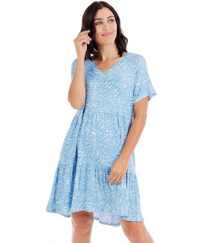 Women's Tammy Tiered Dress Blue $21.79 Dresses