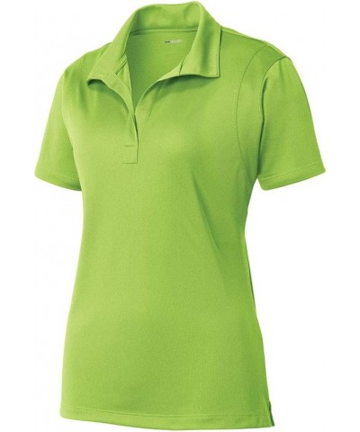 Dri-Equip Ladies Micropique Moisture Wicking Polo Sizes XS-4XL Lime Shock $21.82 Shirts