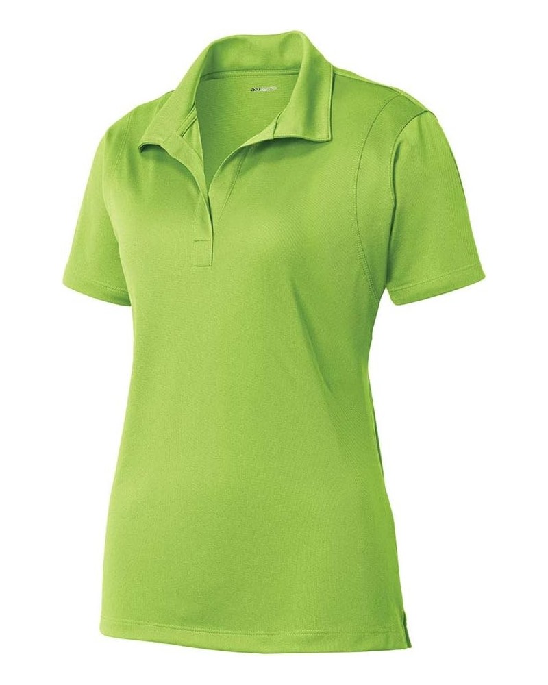 Dri-Equip Ladies Micropique Moisture Wicking Polo Sizes XS-4XL Lime Shock $21.82 Shirts